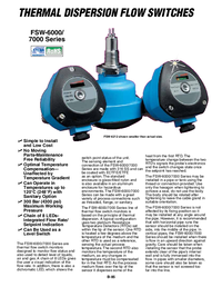Thumbnail of document Data Sheet - FSW-7112 Thermal Dispersion Flow Switches